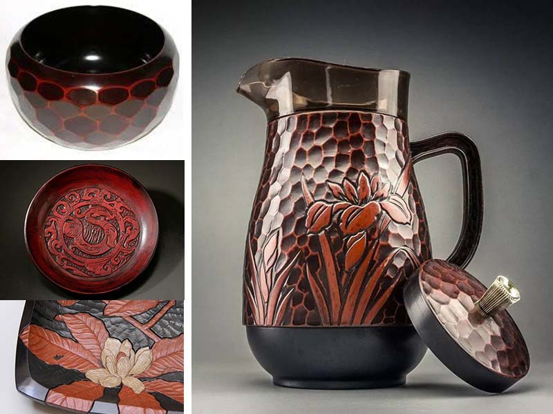 【 漆器 】國寶級鐮倉雕 ( 源自剔红雕漆) Taiwan lacquerware crafts from vermilion lacquer coating